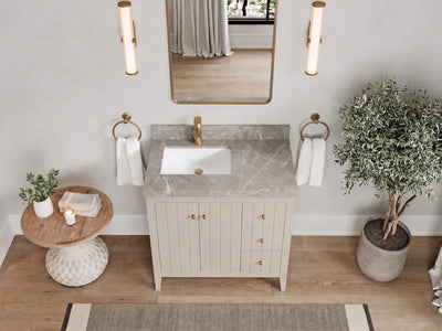 Atlanta 36 in. W x 22 in. D Left Offset Sink Bathroom Vanity