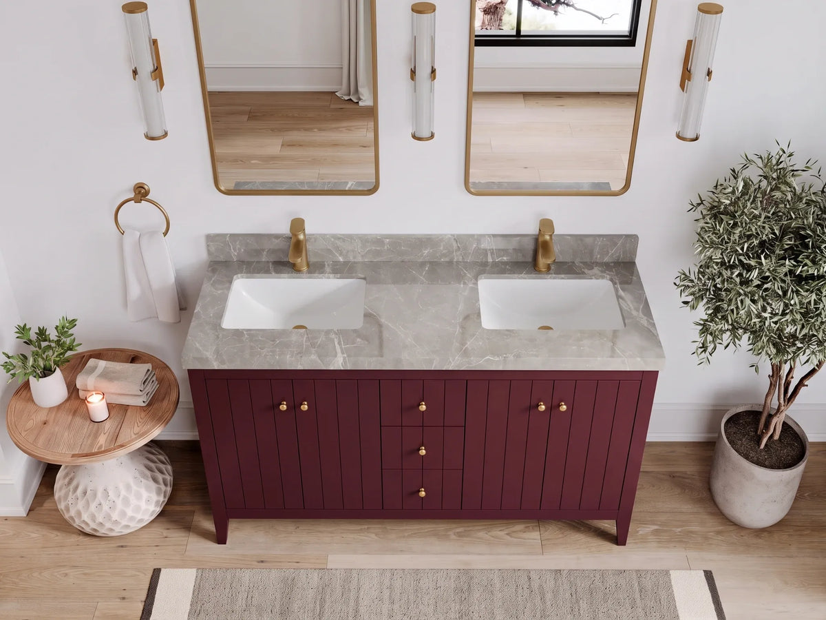 Atlanta 60 in. W x 22 in. D Double Sink Bathroom Vanity