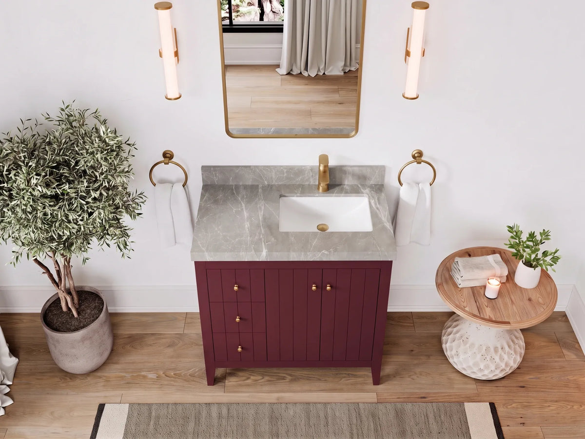 Atlanta 36 in. W x 22 in. D Right Offset Sink Bathroom Vanity