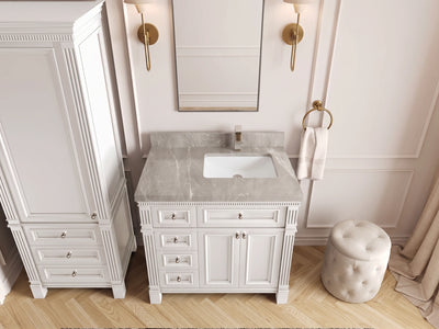 Paris 36 in. W x 22 in. D Right Offset Sink Bathroom Vanity
