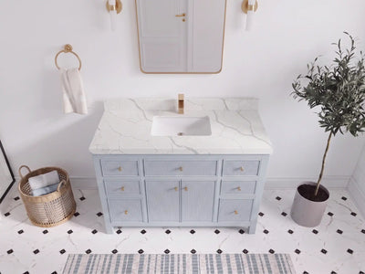 Sonoma 48 in W x 22 in D Free Standing Reeded Single Sink Bathroom Vanity