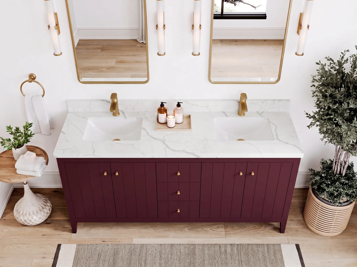Atlanta 72 in. W x 22 in. D Double Sink Bathroom Vanity