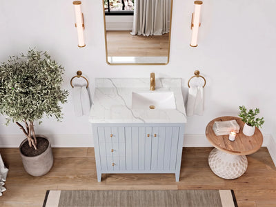 Atlanta 36 in. W x 22 in. D Right Offset Sink Bathroom Vanity