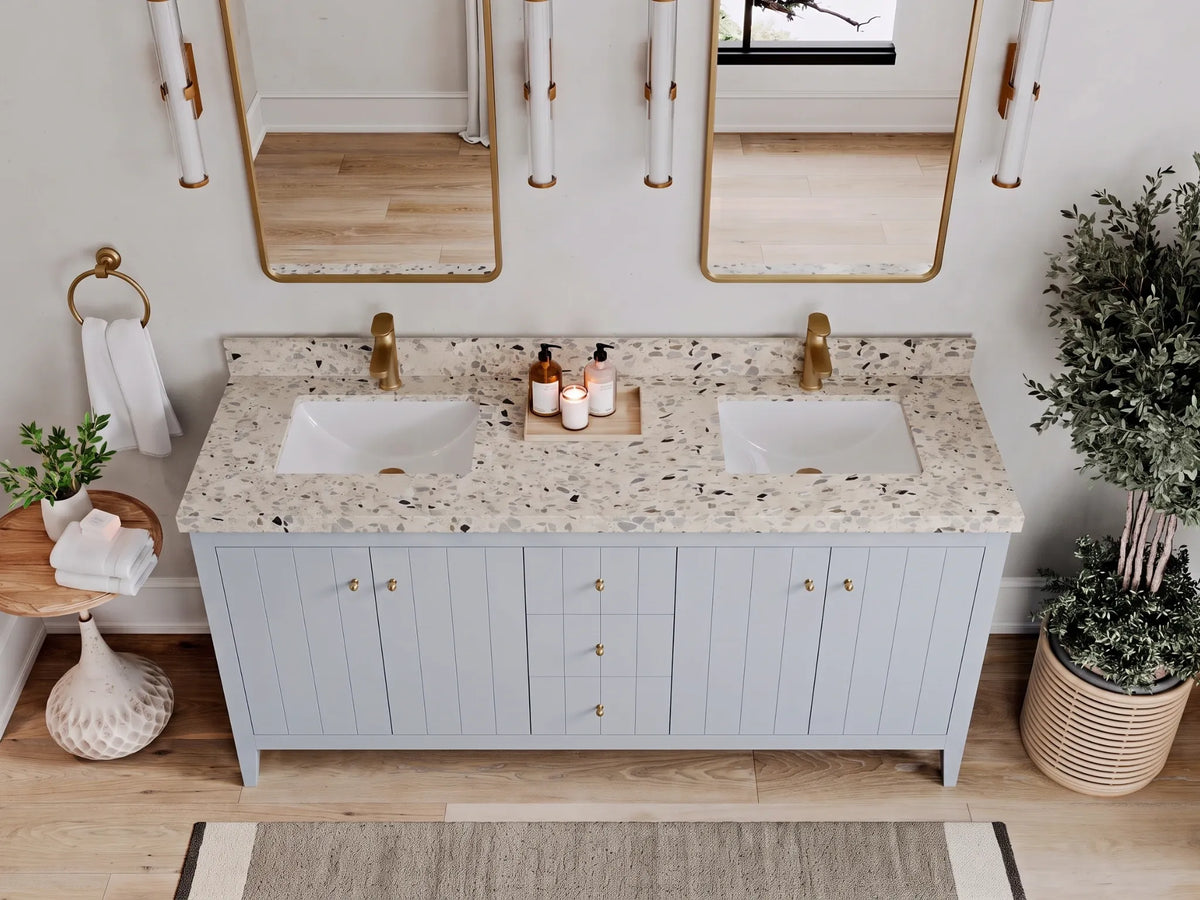 Atlanta 72 in. W x 22 in. D Double Sink Bathroom Vanity