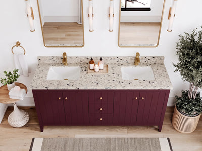 Atlanta 72 in. W x 22 in. D Double Sink Bathroom Vanity