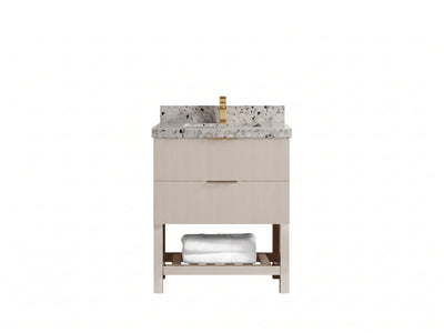 Catalina 30 in W x 22 in D Free Standing Reeded Single Sink Bathroom Vanity