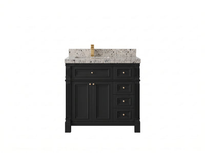 Paris 36 in. W x 22 in. D Left Offset Sink Bathroom Vanity
