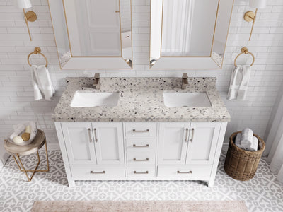 Malibu 60 in. W x 22 in. D Double Sink Bathroom Vanity