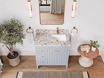 Atlanta 36 in. W x 22 in. D Right Offset Sink Bathroom Vanity