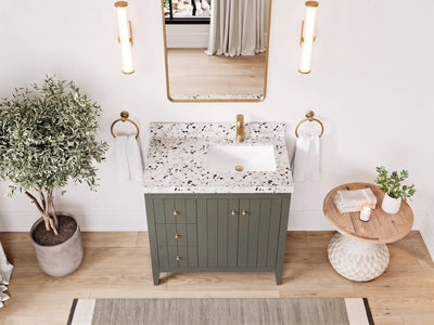 Atlanta 36 in. W x 22 in. D Right Offset Sink Bathroom Vanity