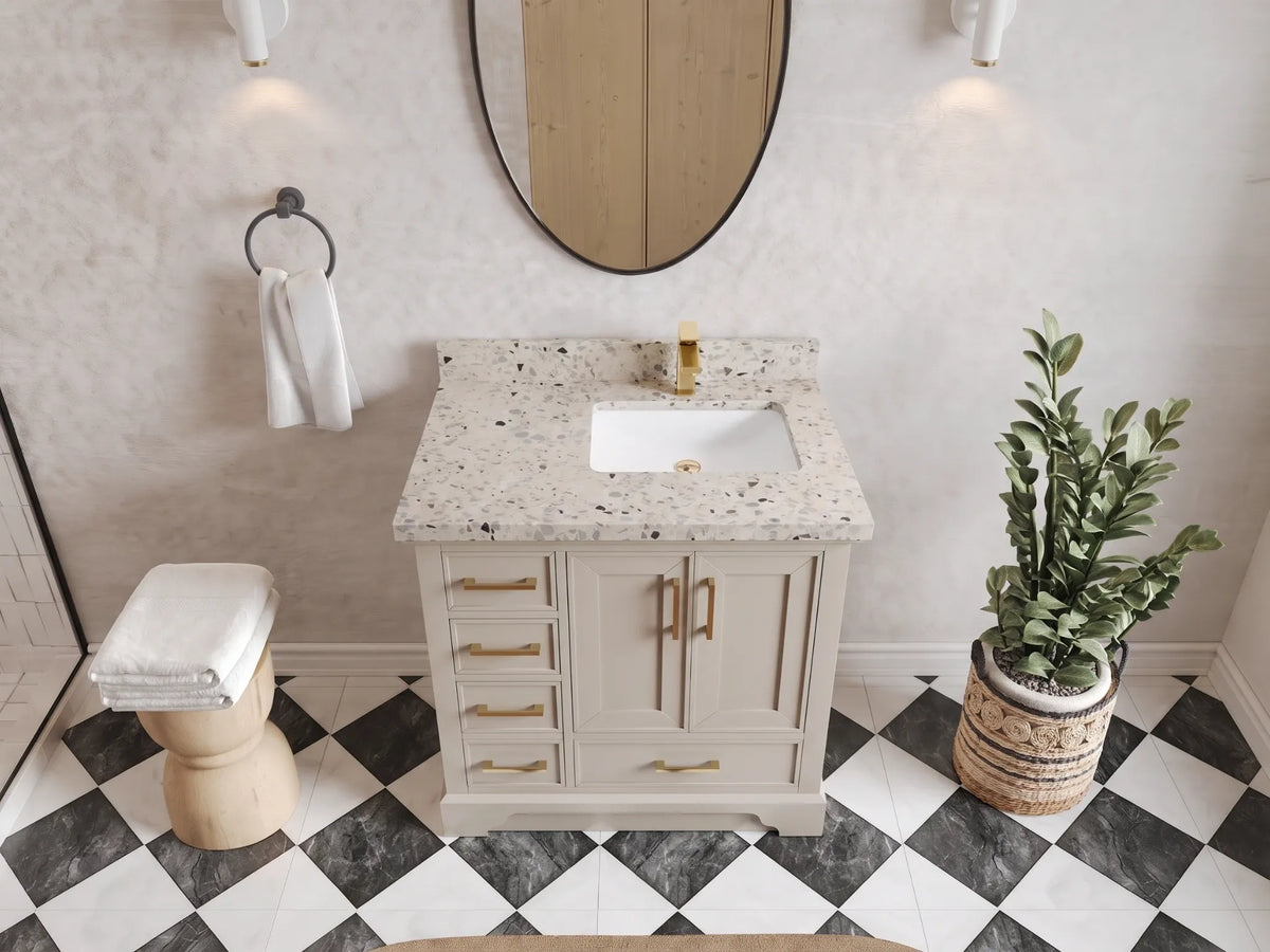 Charlotte 36 in. W x 22 in. D Right Offset Sink Bathroom Vanity