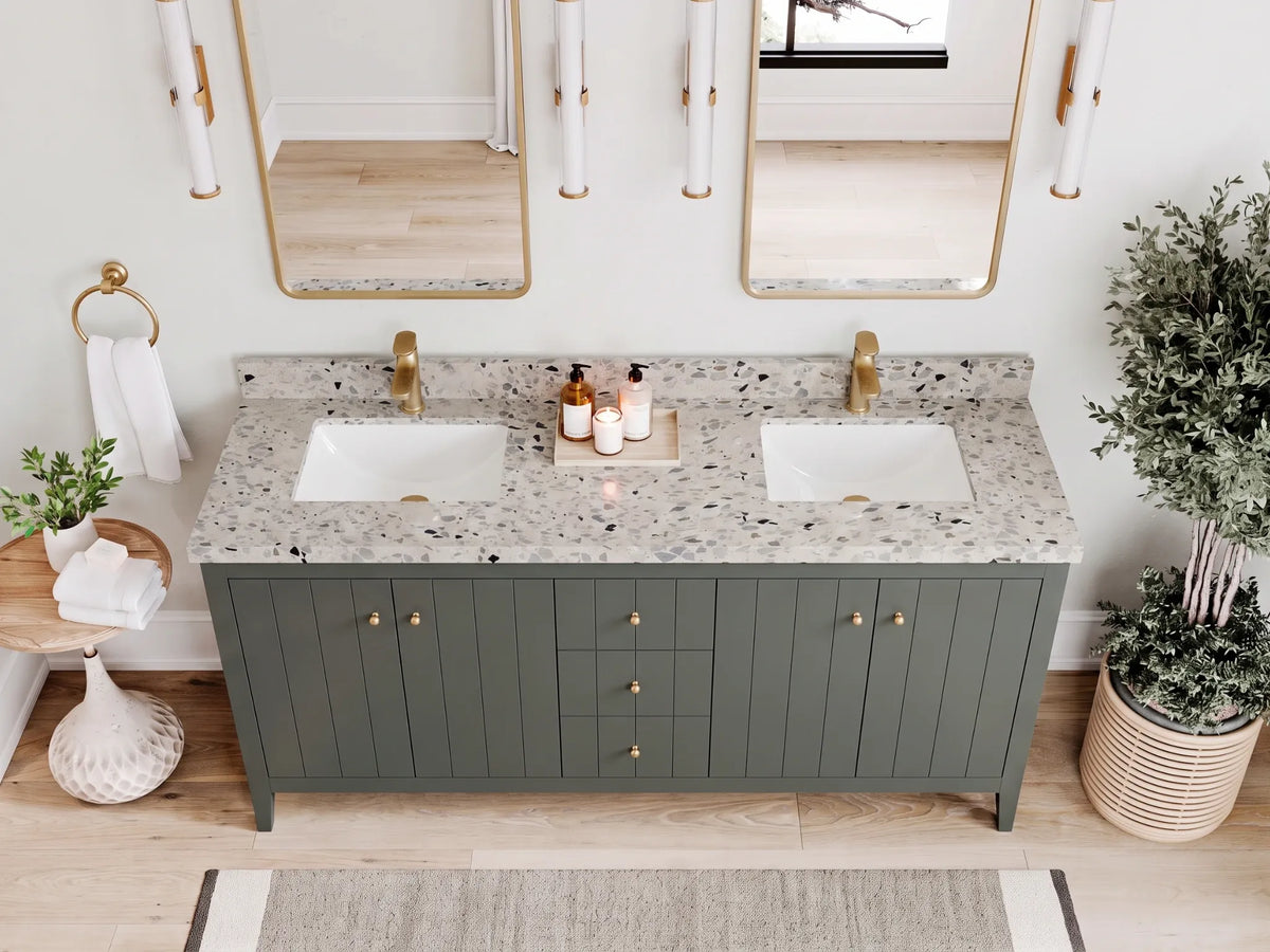 Atlanta 72 in. W x 22 in. D Double Sink Bathroom Vanity