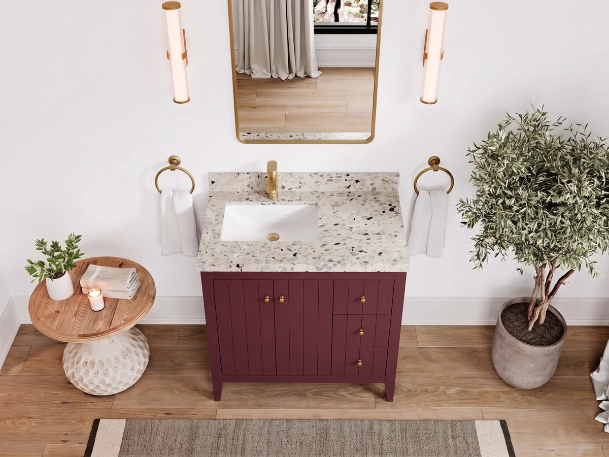 Atlanta 36 in. W x 22 in. D Left Offset Sink Bathroom Vanity