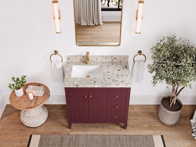 Atlanta 36 in. W x 22 in. D Left Offset Sink Bathroom Vanity