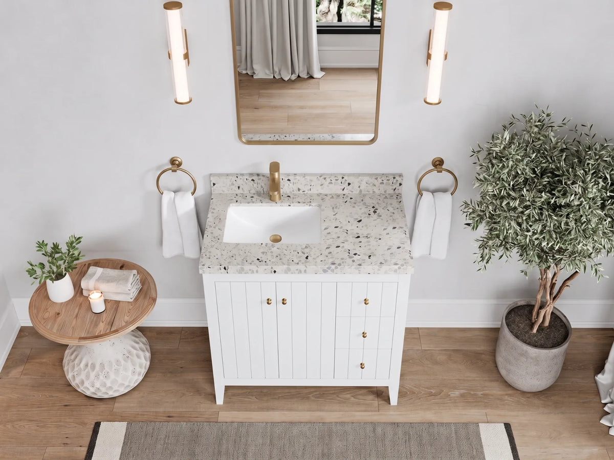 Atlanta 36 in. W x 22 in. D Left Offset Sink Bathroom Vanity