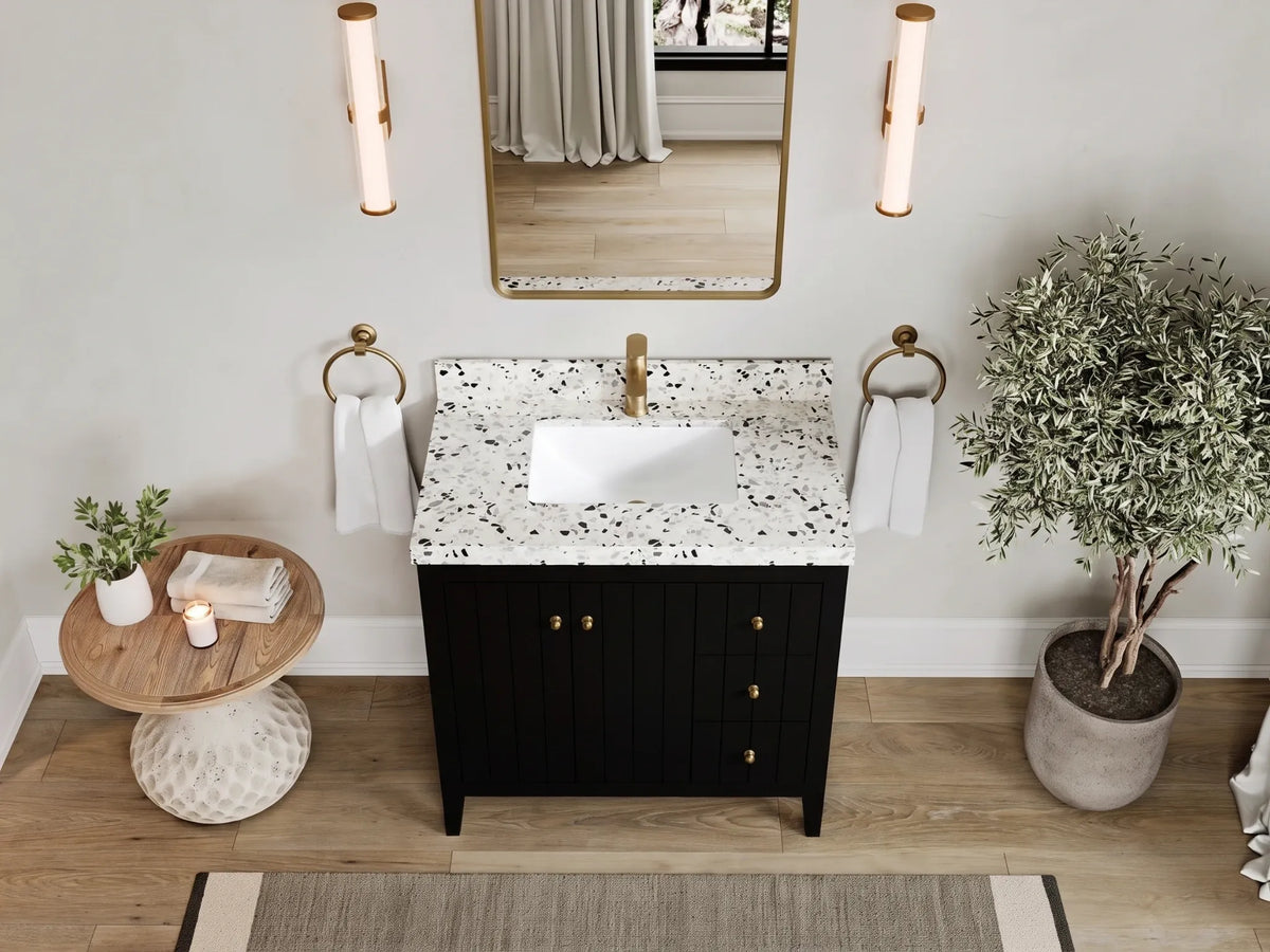 Atlanta 36 in. W x 22 in. D Center Sink Modern Bathroom Vanity