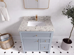Sonoma 30 in W x 22 in D Reeded Free Standing Single Sink Bathroom Vanity - photo 13