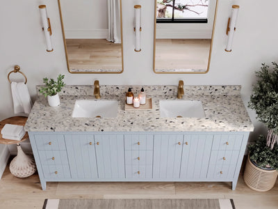 Atlanta 84 in. W x 22 in. D Double Sink Bathroom Vanity