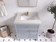 Sonoma 30 in W x 22 in D Reeded Free Standing Single Sink Bathroom Vanity - photo 30
