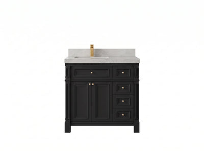 Paris 36 in. W x 22 in. D Left Offset Sink Bathroom Vanity