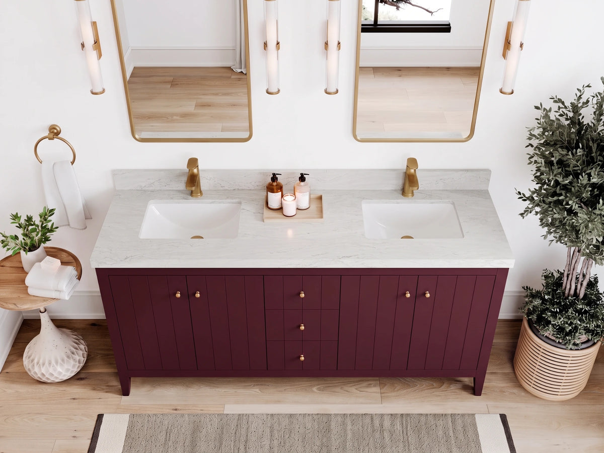 Atlanta 72 in. W x 22 in. D Double Sink Bathroom Vanity