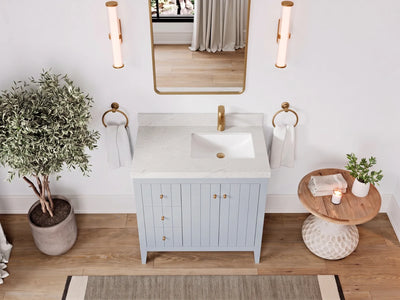 Atlanta 36 in. W x 22 in. D Right Offset Sink Bathroom Vanity