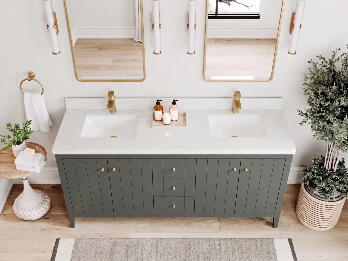 Atlanta 72 in. W x 22 in. D Double Sink Bathroom Vanity