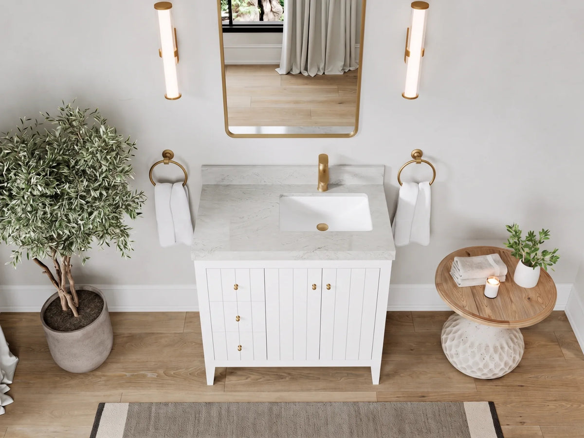 Atlanta 36 in. W x 22 in. D Right Offset Sink Bathroom Vanity