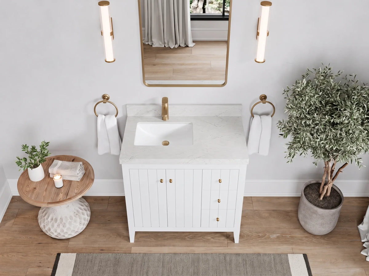 Atlanta 36 in. W x 22 in. D Left Offset Sink Bathroom Vanity