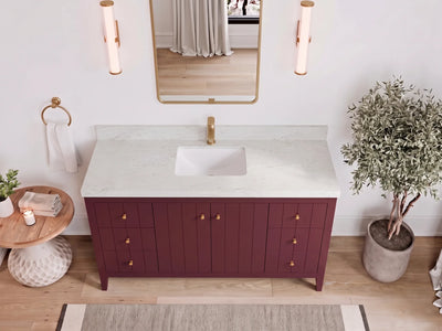 Atlanta 60 in. W x 22 in. D Single Sink Bathroom Vanity