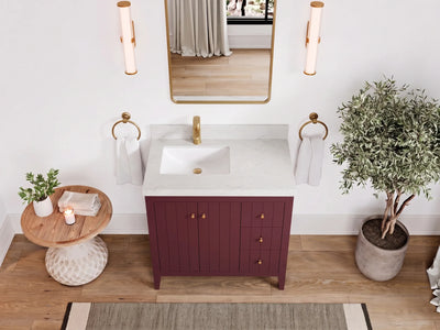 Atlanta 36 in. W x 22 in. D Left Offset Sink Bathroom Vanity