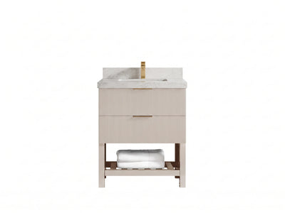 Catalina 30 in W x 22 in D Free Standing Reeded Single Sink Bathroom Vanity