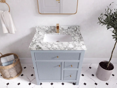 Sonoma 30 in W x 22 in D Reeded Free Standing Single Sink Bathroom Vanity