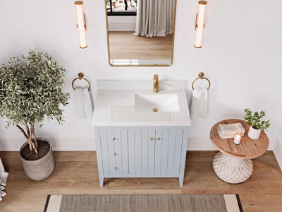 Atlanta 36 in. W x 22 in. D Right Offset Sink Bathroom Vanity