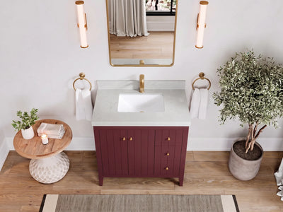 Atlanta 36 in. W x 22 in. D Center Sink Modern Bathroom Vanity