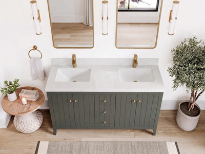 Atlanta 60 in. W x 22 in. D Double Sink Bathroom Vanity