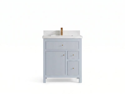 Sonoma 30 in W x 22 in D Reeded Free Standing Single Sink Bathroom Vanity