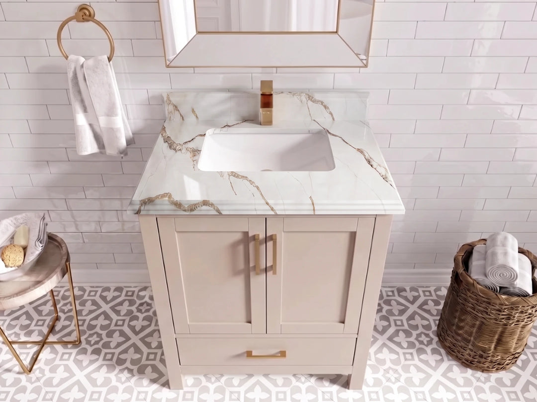 Malibu 30 in. W x 22 in. D Single Sink Bathroom Vanity | 
              
                Pink
                
                  
             - MLB_PNK_WHQZ_30 - photo №34