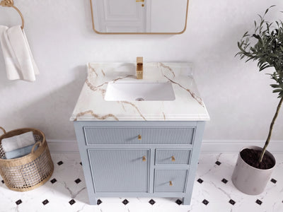 Sonoma 30 in W x 22 in D Reeded Free Standing Single Sink Bathroom Vanity