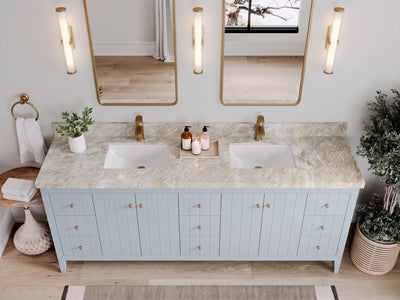 Atlanta 84 in. W x 22 in. D Double Sink Bathroom Vanity