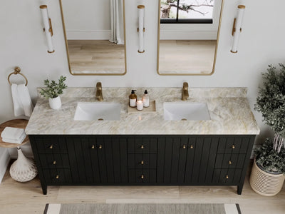Atlanta 84 in. W x 22 in. D Double Sink Bathroom Vanity