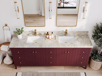 Atlanta 84 in. W x 22 in. D Double Sink Bathroom Vanity