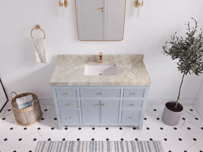 Sonoma 48 in W x 22 in D Free Standing Reeded Single Sink Bathroom Vanity