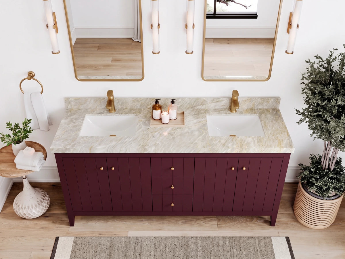 Atlanta 72 in. W x 22 in. D Double Sink Bathroom Vanity