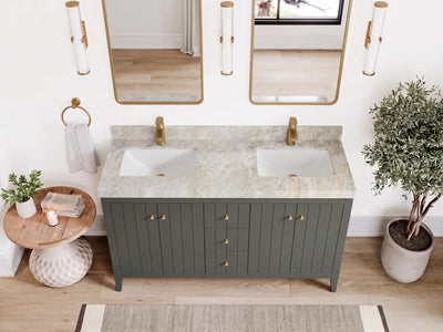 Atlanta 60 in. W x 22 in. D Double Sink Bathroom Vanity