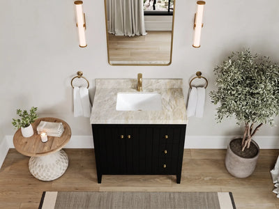 Atlanta 36 in. W x 22 in. D Center Sink Modern Bathroom Vanity