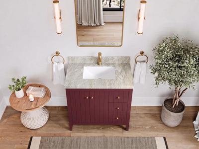 Atlanta 36 in. W x 22 in. D Center Sink Modern Bathroom Vanity