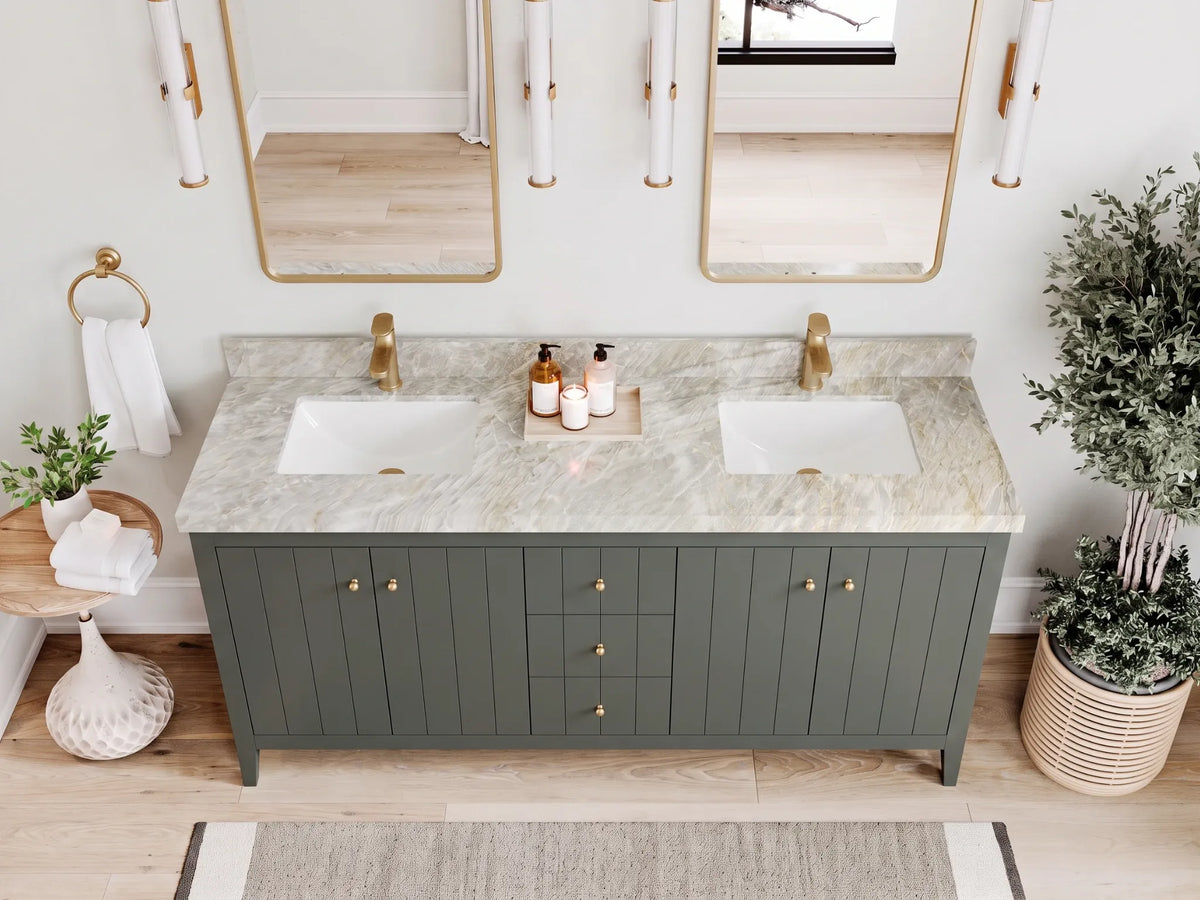 Atlanta 72 in. W x 22 in. D Double Sink Bathroom Vanity