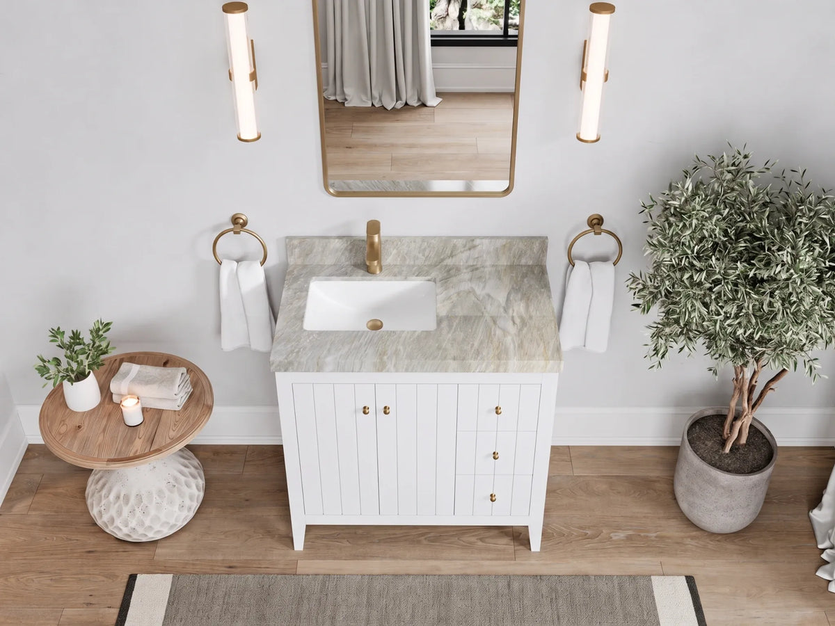 Atlanta 36 in. W x 22 in. D Left Offset Sink Bathroom Vanity