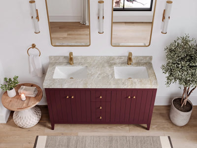 Atlanta 60 in. W x 22 in. D Double Sink Bathroom Vanity